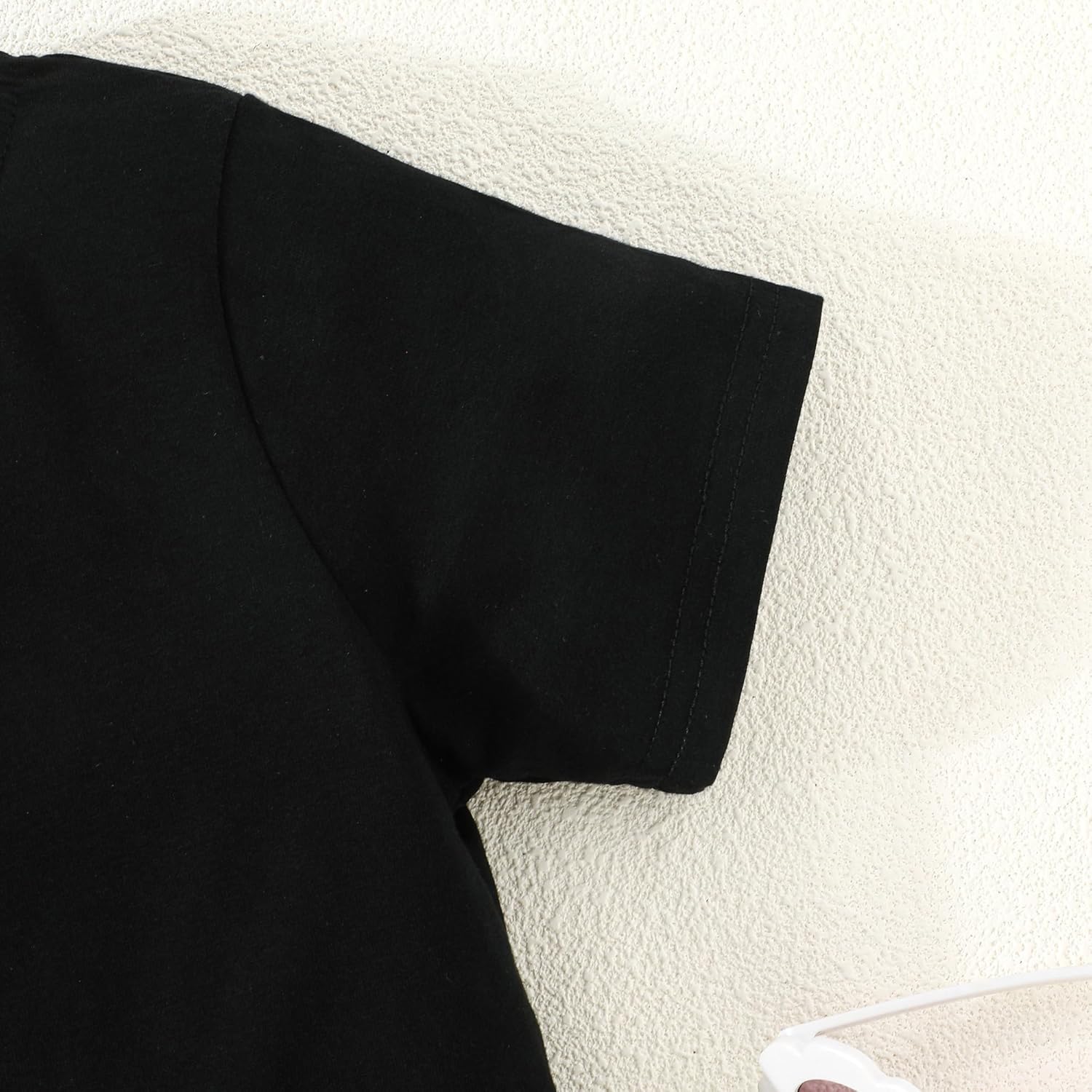 Magic Park 4-14Y Girls Short Sleeve T-Shirt Front Tie Knot Tee Kids Summer Casual Holiday Top Solid Color Crewneck Blouse - Image 5