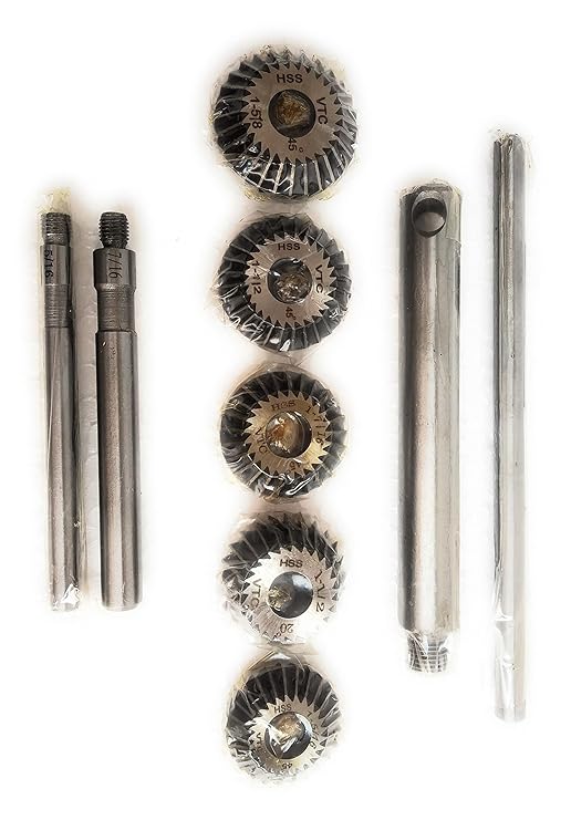 5 Pieces Cylinder Head Valve seat Cutter Set in high Speed Steel(HSS