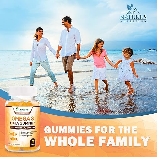 Miniatura 8 de Gomitas de aceite de pescado Omega 3, suplemento de gomitas Omega 3 saludables para el corazón con alta absorción DHA y EPA, apoyo extra fuerte para