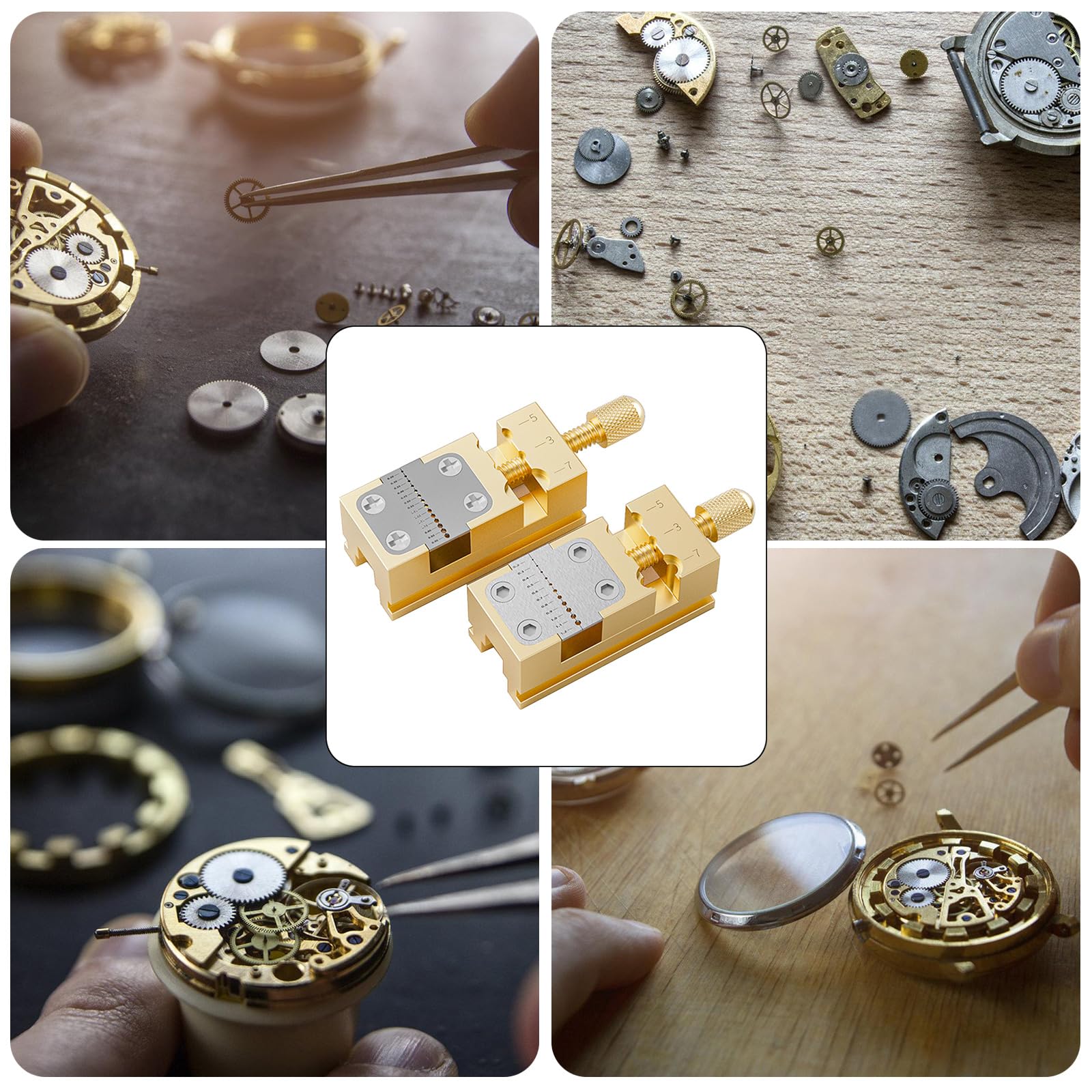 Morsa per orologi di precisione, regolazione del filo, in ottone, antiscivolo, utensile manuale, pinza stabile, portatile