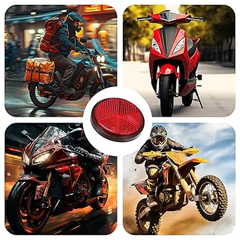 赤と黄色の反射板 取り付け穴付き 赤と黄色の反射板 取り付け穴付き 自転車用反射板・リフレクター