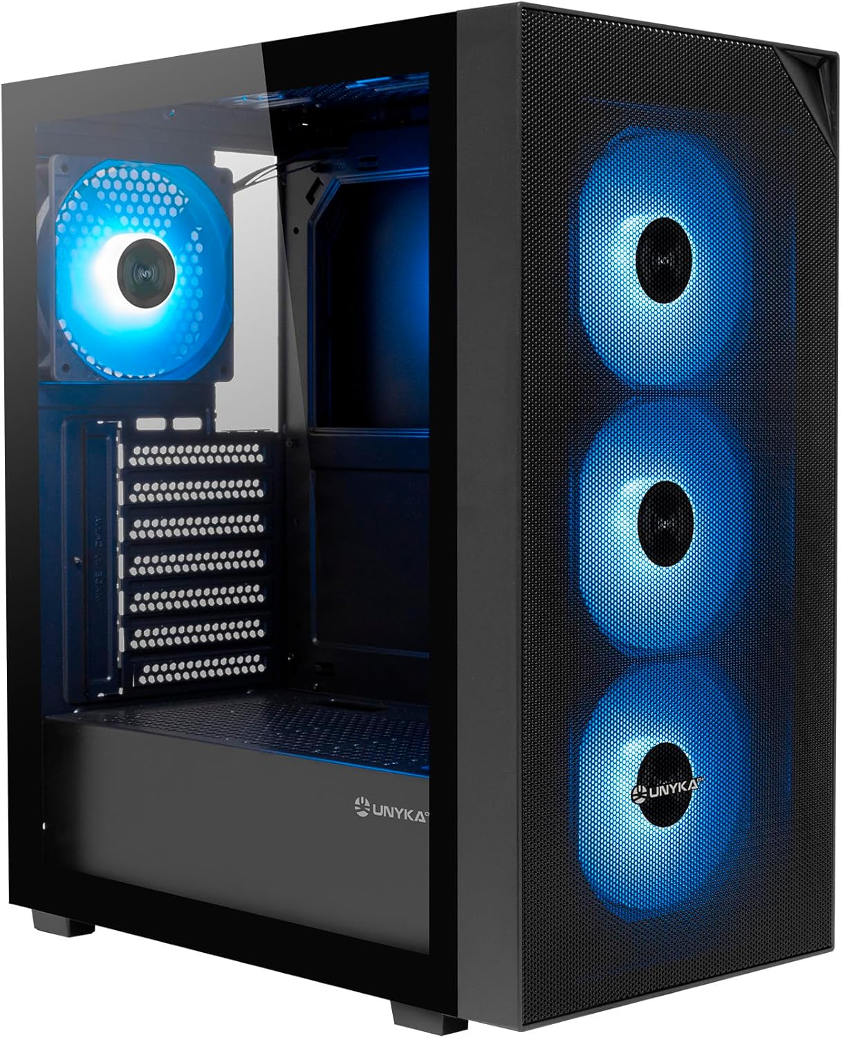 UNYKAch Revelat Mesh Compact Edition ATX Case | Gaming Chassis with 4 ×120 mm ARGB Fans, USB-C Gen 2, Tempered Glass, Cooling Support 240mm, Mesh Mesh