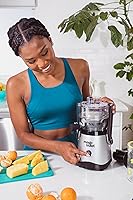 Vista 6 de Magic Bullet® Mini Exprimidor, Ahorro de Espacio en la Encimera, Canal de Alimentación de 2 Pulgadas para Frutas y Verduras, 400W, Diseño Compacto