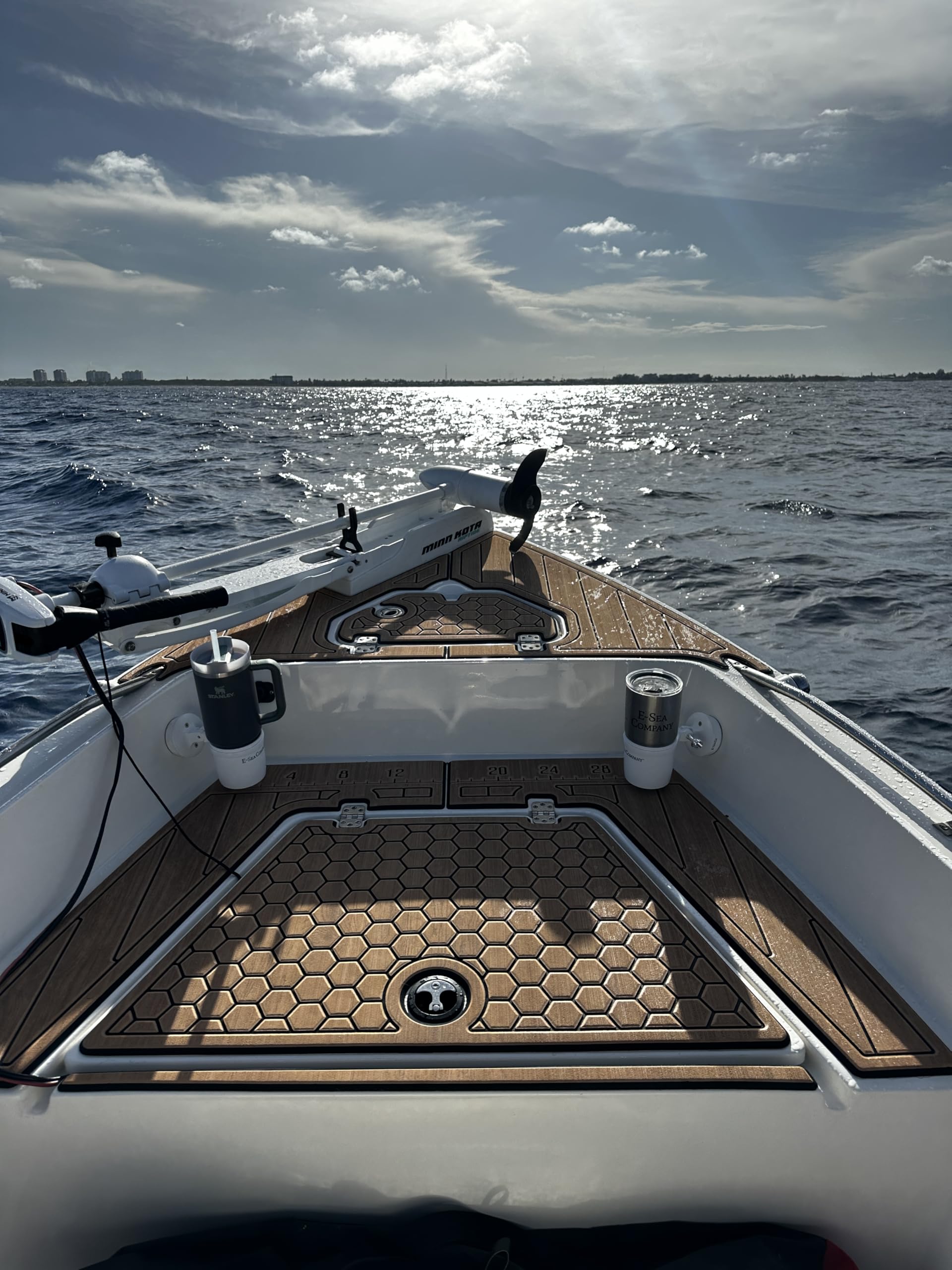 E-Sea Cup - Soporte de ventosa ajustable (blanco). Soporte de ventosa resistente. Perfecto para barcos, kayaks, cuatrimotos, carritos de golf, caravanas, coches, mientras acampas y