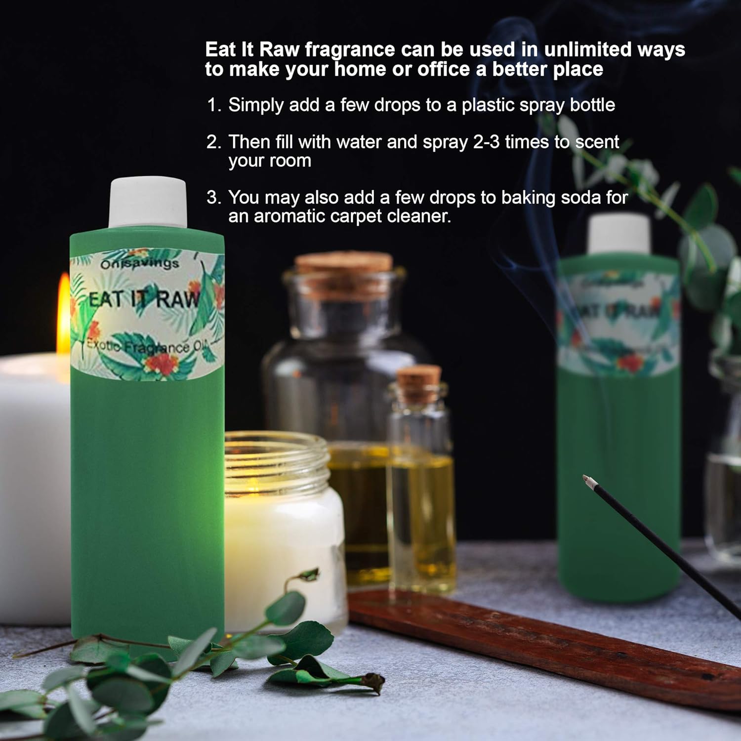 Eat It Raw Fragrance Oil Long-Lasting Scent - Fragrance Oil Produced from Blend of Natural Ingredients - (4 oz)