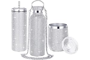 3 Pcs Diamond Water Bottle: Shimmering Brilliance for All-Day Hydration