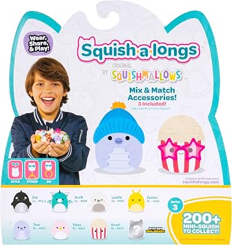 Squish-a-longs Mini Squish Squish-a-longs 8'li Paket (Dalga 3, Stil 2)