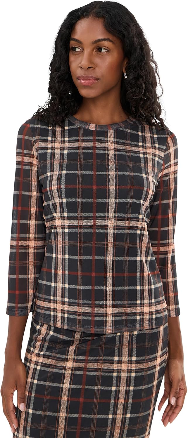 Sanctuary Mesh 3/4 Sleeve Top