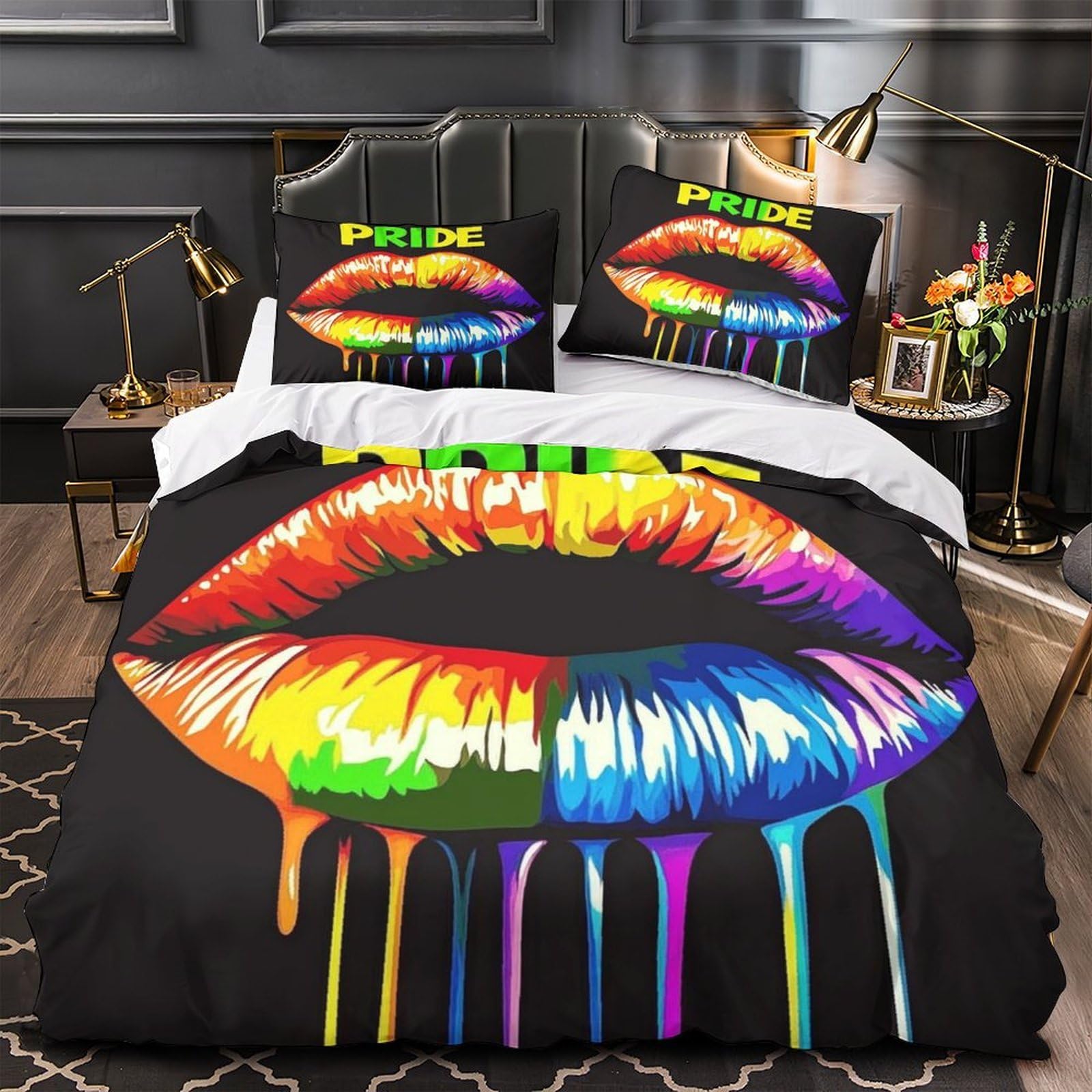Parure de lit 3D imprimée en microfibre résistante de haute qualité