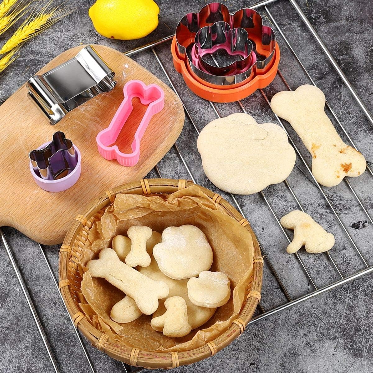 Magigift Dog Cookie Cutter Set - Includes 3 Different Sizes Of Dog, Bone, and Paw Print Cookie Mold for Homemade Treats - Stainless Steel Cookie Cutter molds for Kids Suitable for Cakes and Cookies