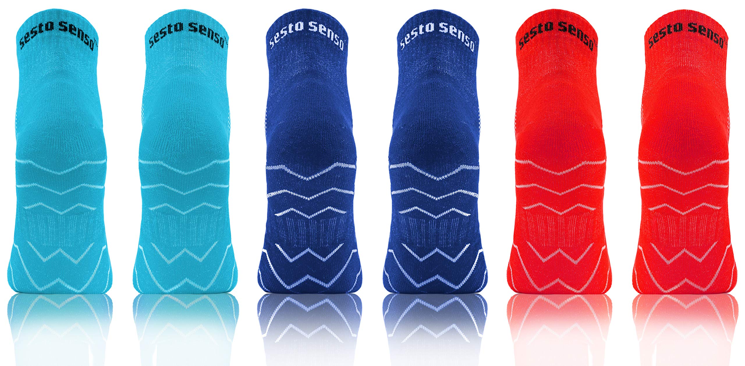 Sesto Senso Calcetines Deporte Colores Mujer Hombre Algodón 3-6 Pares