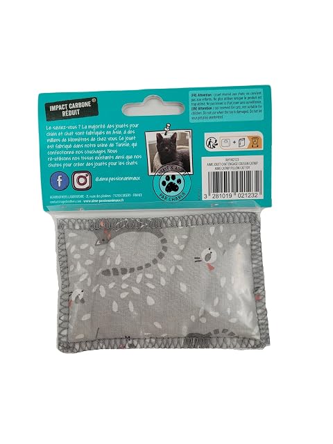 Foto 2 de 4 de Aimé - Cojín de Juguete para Gatos - Juguete upcyclé con Catnip euforizador