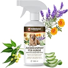 Veddelholzer 500 ml Itching Spray for Dogs Soothing Care Spray for Itching and Skin Irritation with Micro Silver Aloe Vera & Marigold Nourishing & Moisturising for All Coat Types