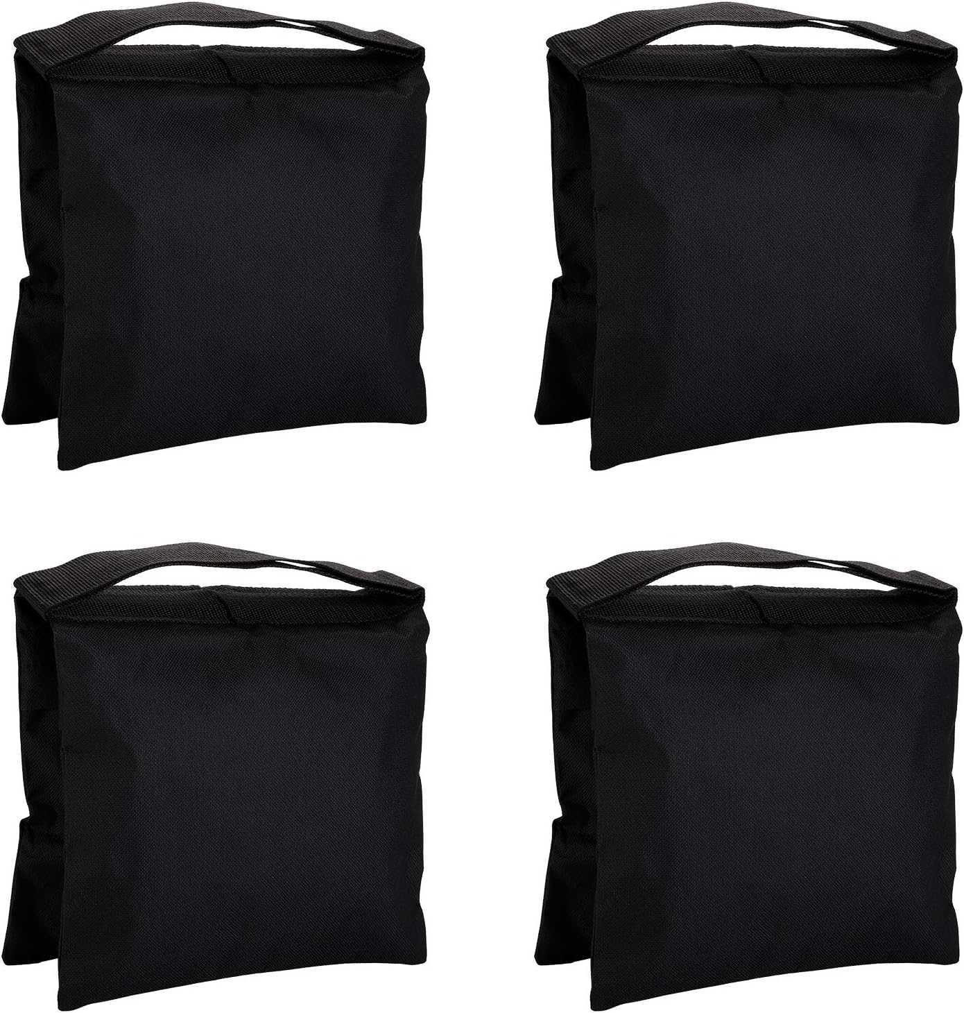 4 Pack Heavy Duty Photographic Sandbag Studio Video Sand Bag for Light Stands, Boom Stand, Tripod(Black)