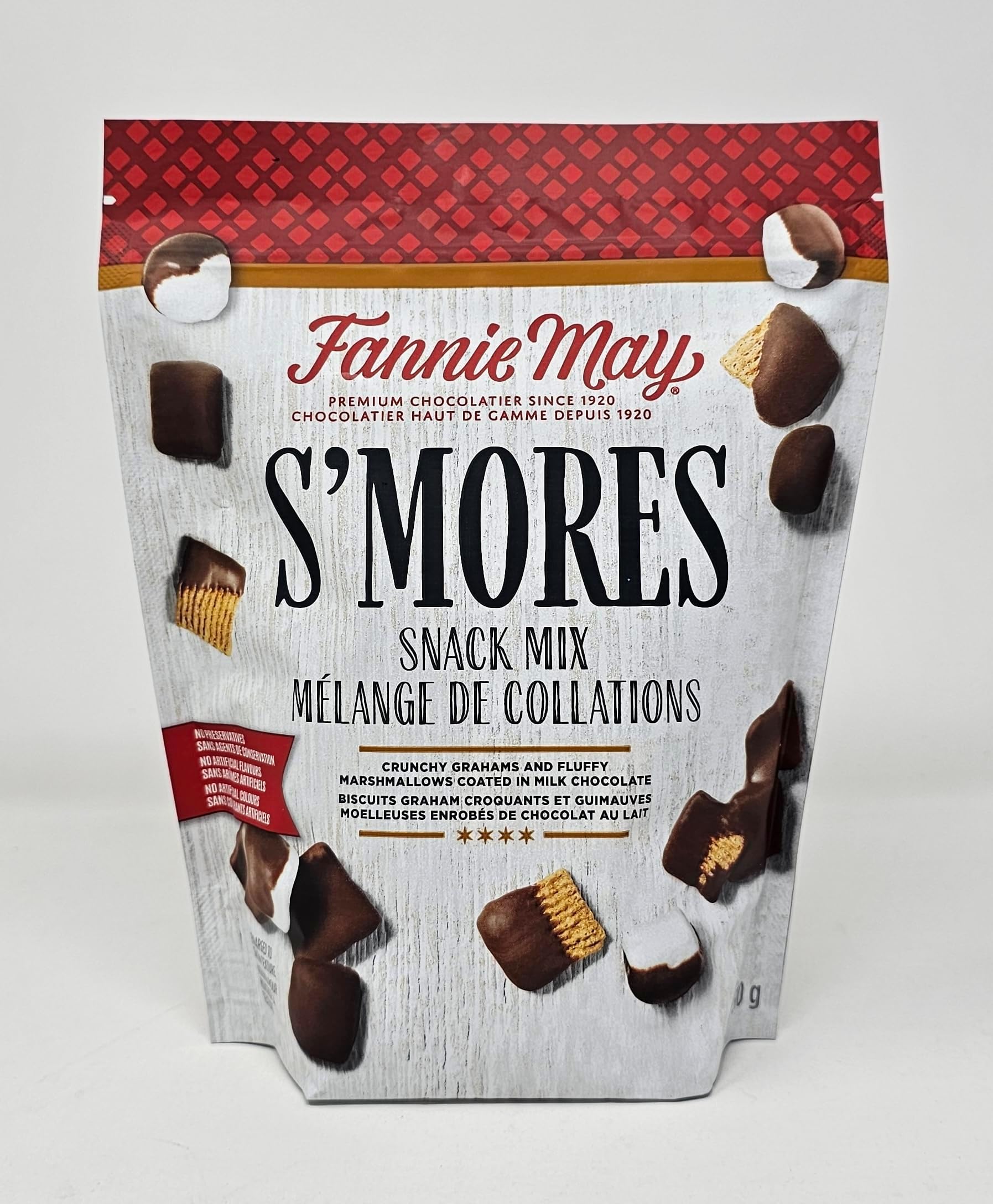 Fannie May S’mores Snack Mix Bag, Crunchy Grahams and Fluffy Marshmallows Coated in Milk Chocolate - 510g
