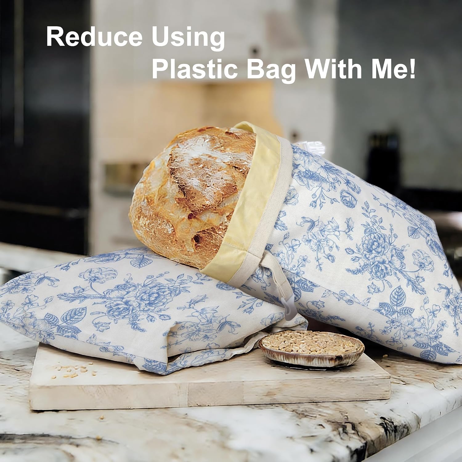 Reusable Beeswax Bread Bags for Homemade Bread & Sourdough, 2-Pack XL Airtight Food Storage Bags, Organic Cotton Linen Covers - Freezer-Friendly Freshness Preservation Keeps Fresh Longer image 4