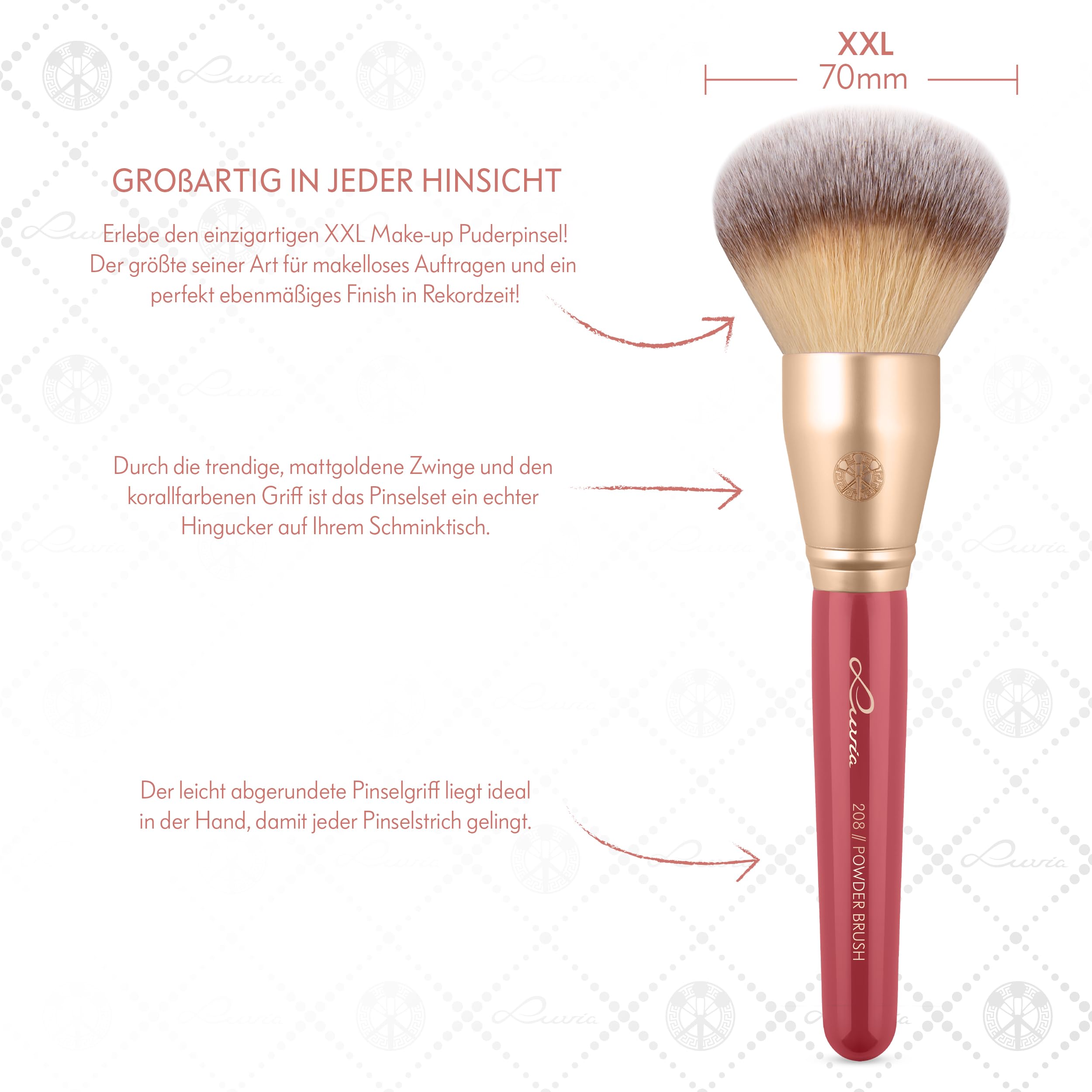 Luvia 14-teiliges Make-up Pinselset - Veganes Kosmetikpinsel Set mit XL Puderpinsel, Schwamm & Blender - Ideal für Anfänger & Profis - Hochwertige Schminkpinsel für Perfektes Make-up
