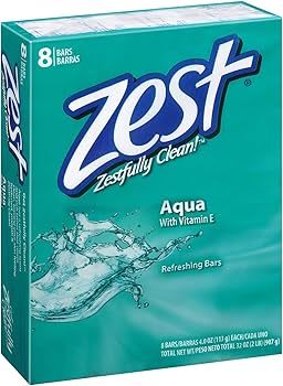 Amazon.com : Zest Bath Bars Soap 4oz 8ct Aqua 2-Pack
