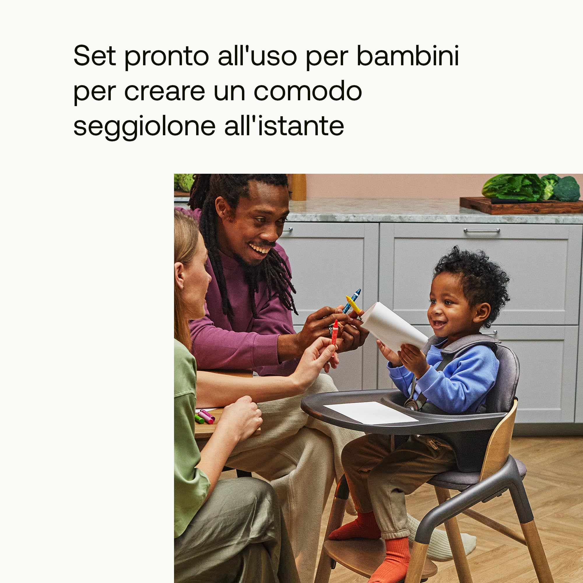 Bugaboo Giraffe Set Baby per la Sedia Evolutiva Bugaboo Giraffe, per Bambini di 6-36 Mesi, con Seggiolino e Cintura di Sicurezza a 5 Punti, Regolabile con Una Sola Mano, Bianco