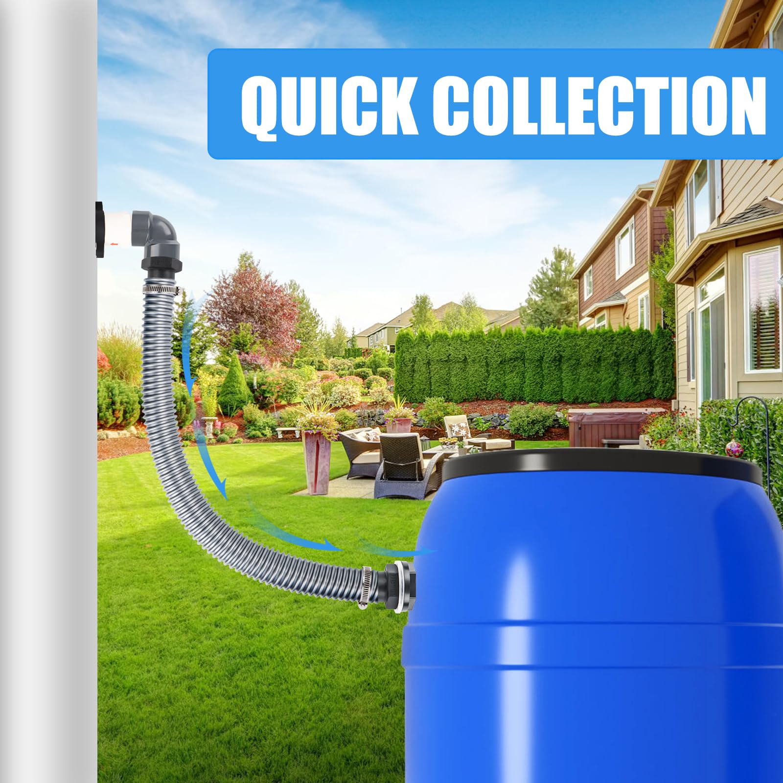 Curtaxx Collecteur D'eau De Pluie Pour Tuyau De Descente En Zinc Avec