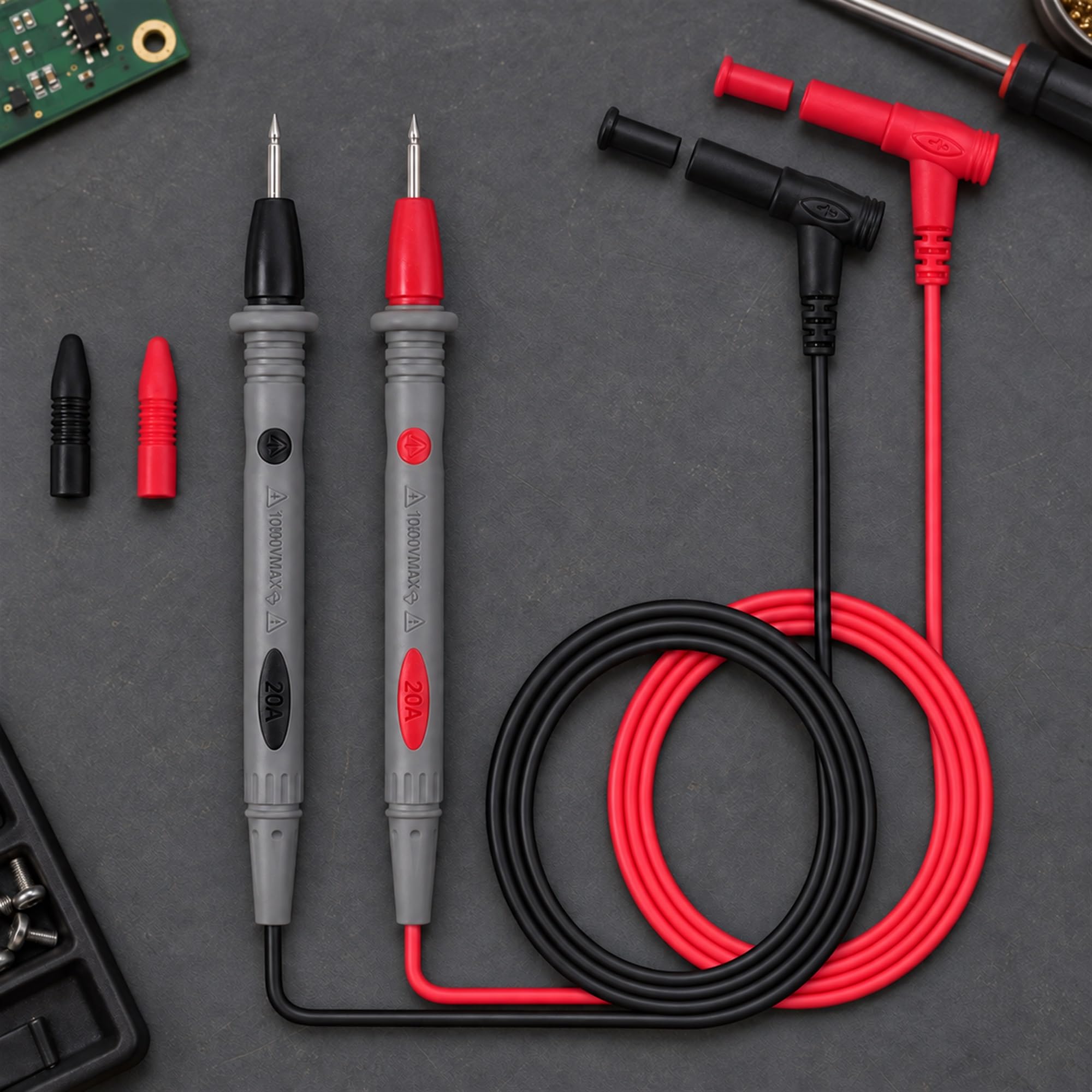 Multimeter Test Leads for Electrical Measurement and Diagnostics, Probe Connections for Circuit Checks and Bench Work