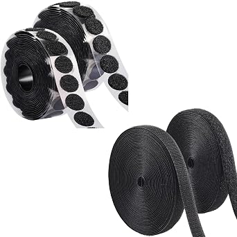 ECOHomes Bundle - 3/4 Inch Hook Loop Adhesive Dots 200 Sets + 3/4 Inch by 33 FT Sew On Tape