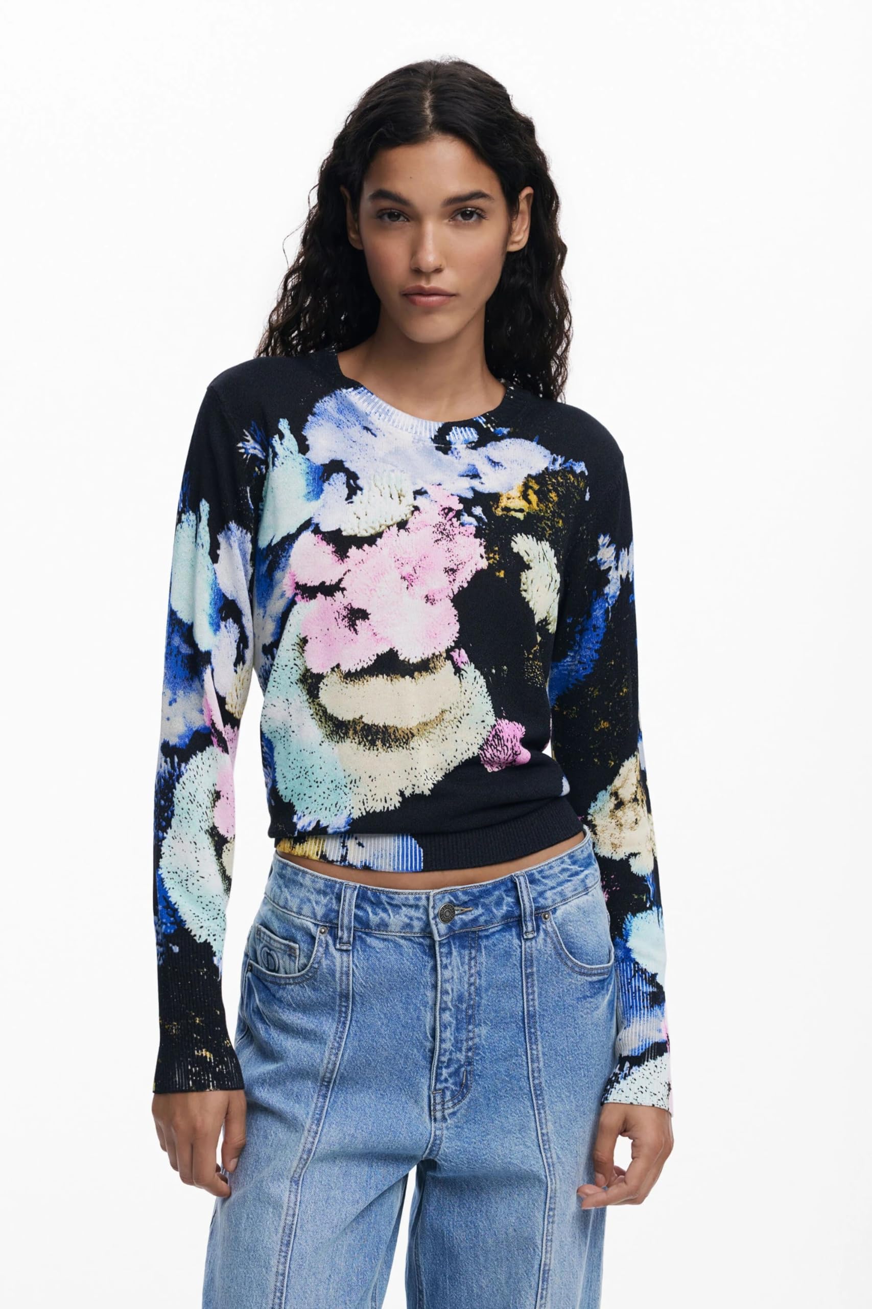 Desigual Jers_nenufar_lac Pullover Sweater Mujer (Pack de 1)