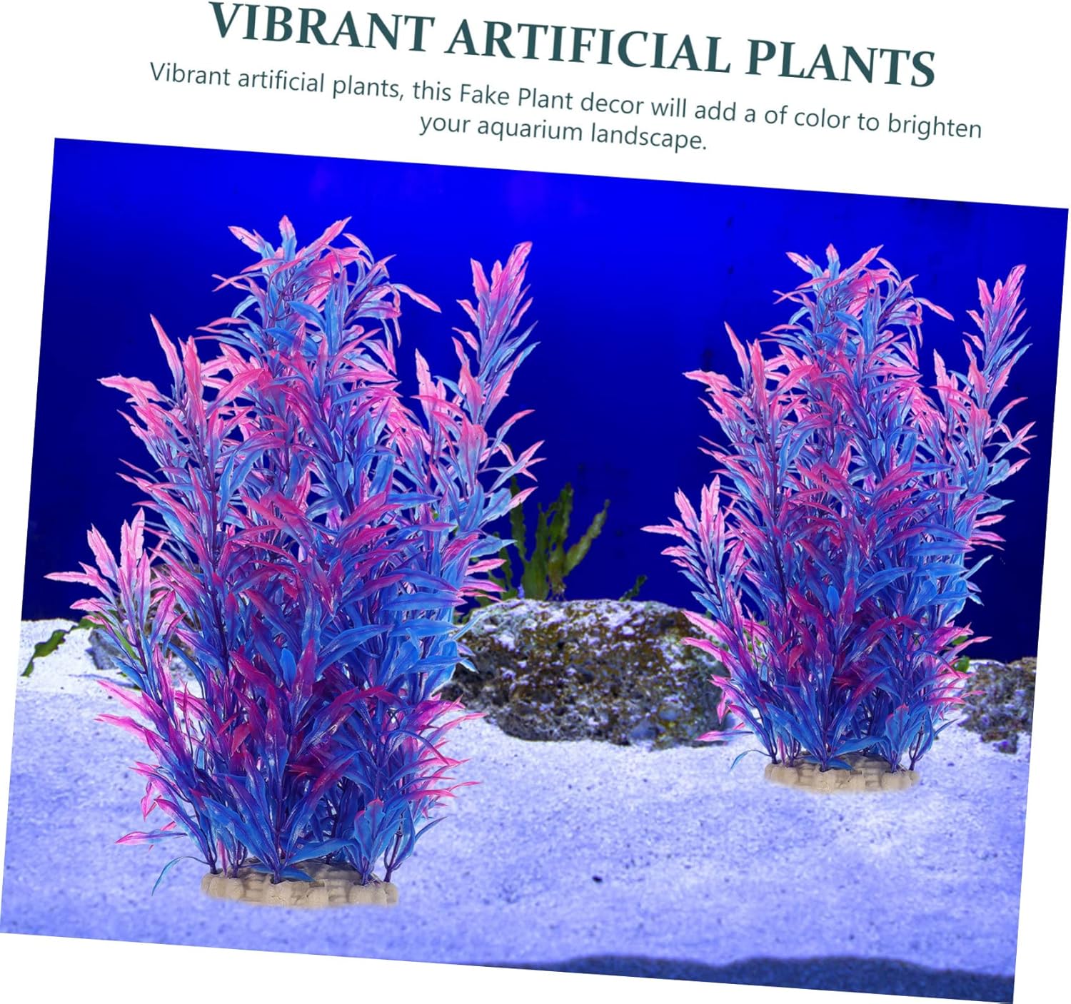 Housoutil 4pcs Aquarium Decor Plants Lifelike Artificial Aquatic Plant Decorations for Fish Tanks Compact and Realistic Simulation for Home Office