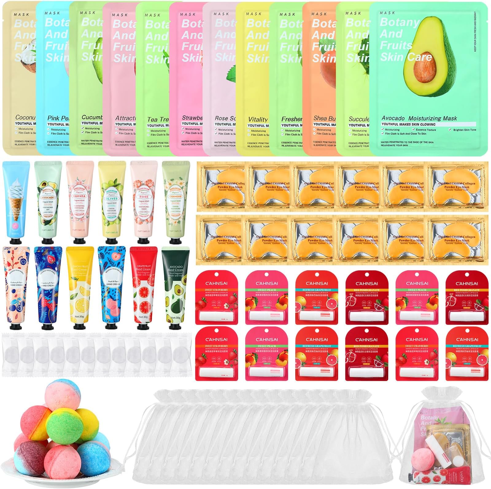 Amazon.com : 130 Pcs Spa Party Supplies Slumber Party Organza Bags Spa ...