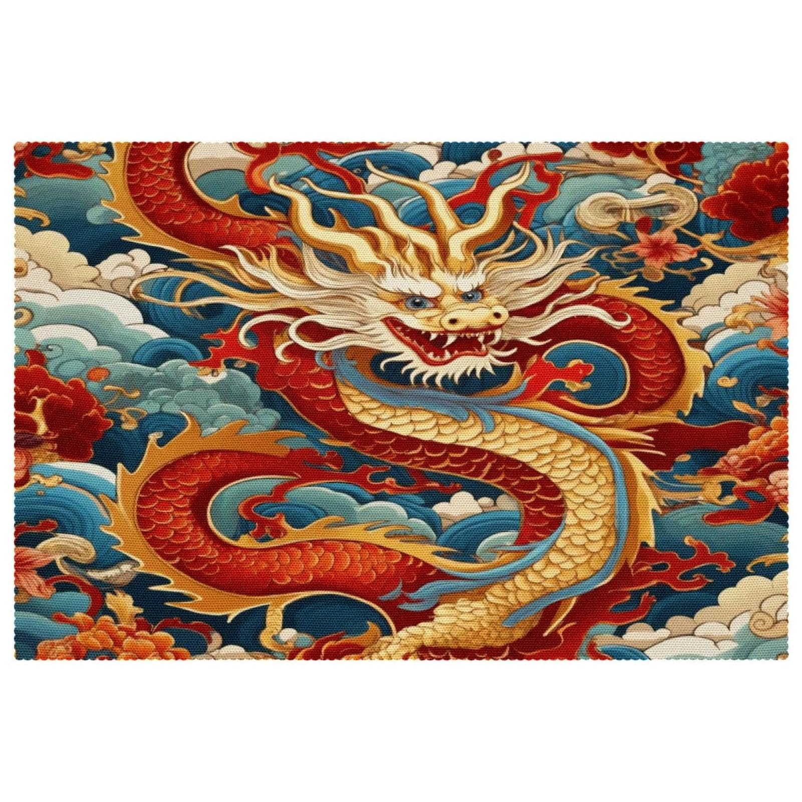 Sets de table Dragon Auspicious Clouds pour sublimer la décoration de votre cuisine