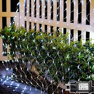 Redefun Red de luces para exteriores, 3 x 2 m, 200 luces LED, red con enchufe, 8 modos, resistente al agua, cortina de luces para habitaciones, paredes, bodas, vallas, jardín, decoración, color blanco