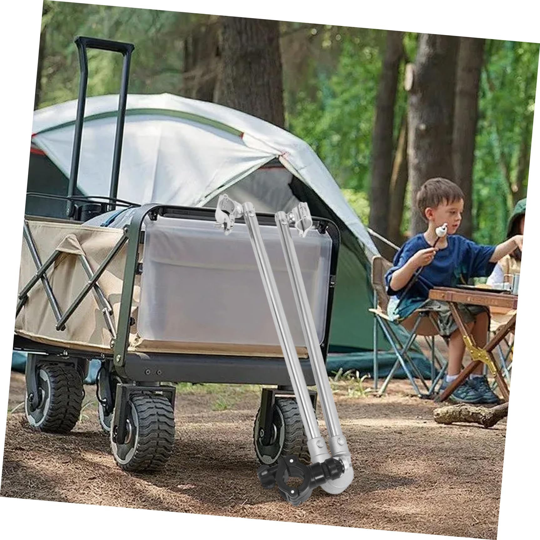 Robuster Fahrradanhängeranschlussadapter aus Kohlenstoffstahl und Aluminiumlegierung mit Wetterfester Haltbarkeit und Einziehbarem Design für Gartenwagen und Outdoor Einkäufe