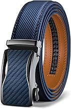KEMISANT Cintura Uomo, Cintura Pelle Uomo Cricchetto Automatica Fibbia 35mm,Trim Regolabile per Adattars