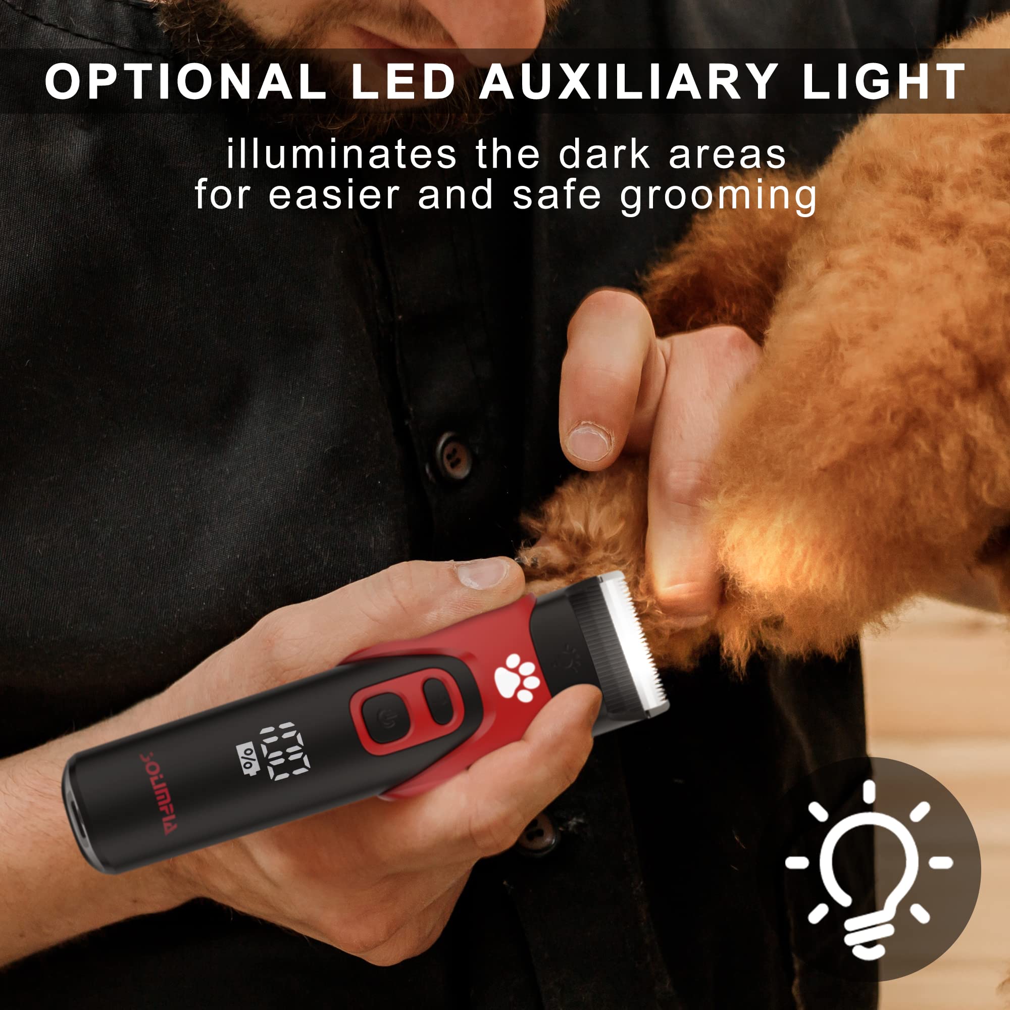 Solimpia Chien Chat Pet Cutter Rasoir Électrique Pet Beauty Trimmer Kit Rechargeable Sans fil à Faible Bruit Professionnel Pet Hair Trimmer Kit