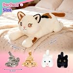 Onsoyours Original 5PC Cat Stuffed Animals with Babies Inside, Kawaii Kiity Plush with Mommy & 4 Kittens - Cute Plushies Toys for Girls Kids (White)