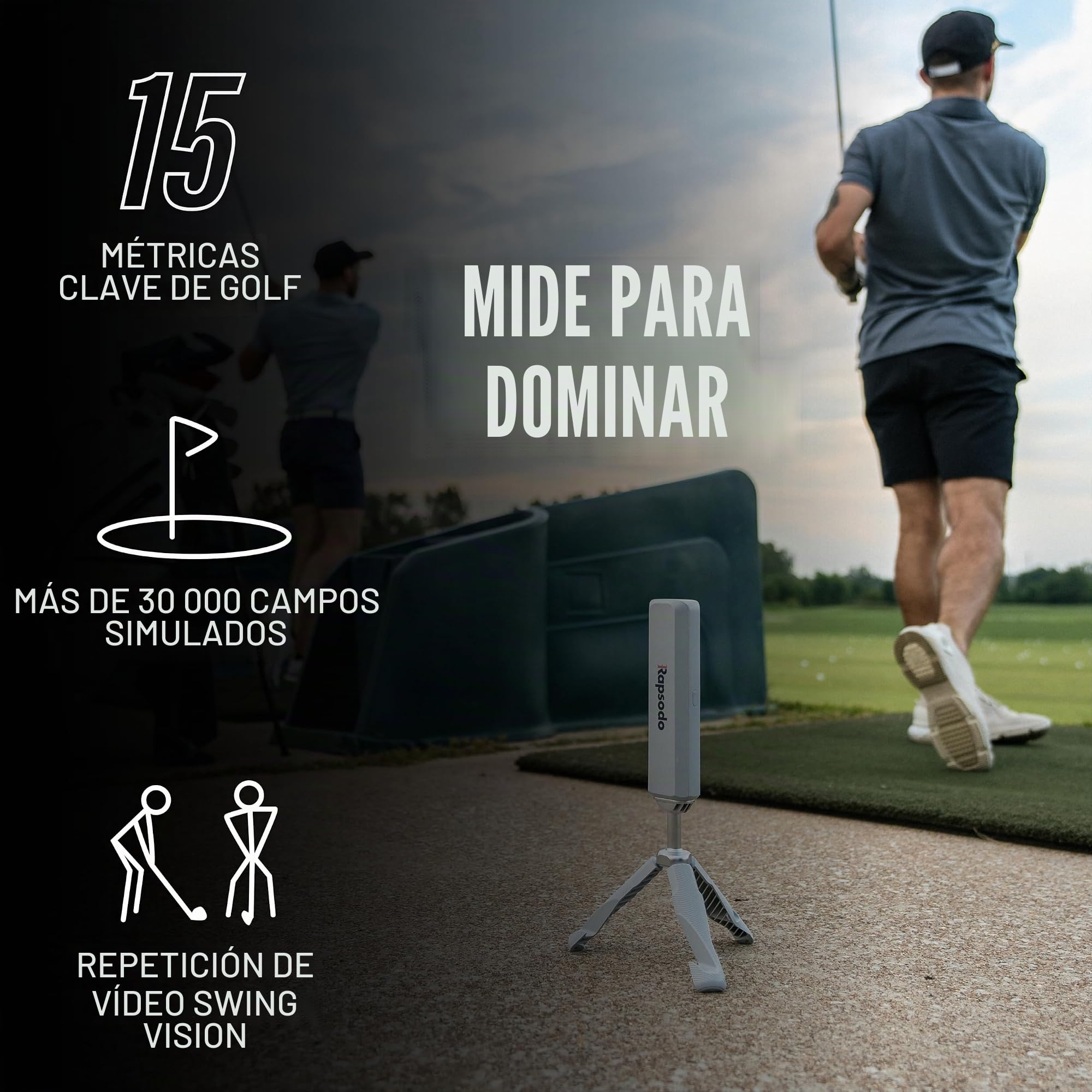 Rapsodo Monitor de Lanzamiento móvil MLM2PRO + simulador de Golf