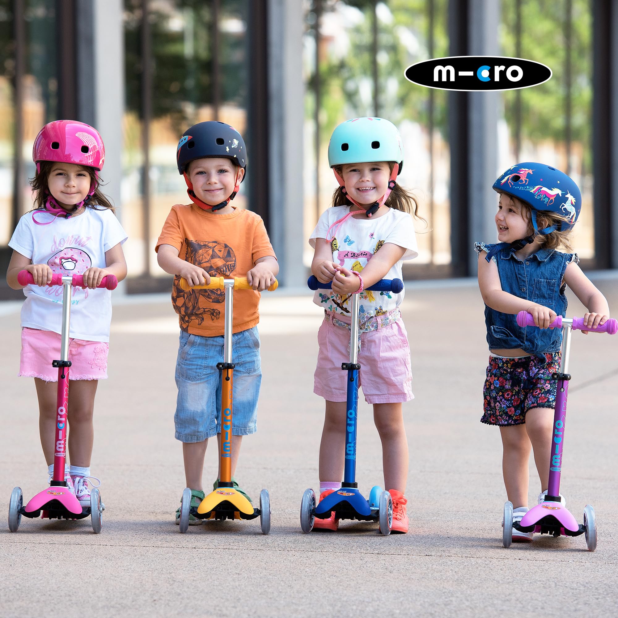Micro™ Mini Deluxe LED | Kickboard mit LED-Vorderrollen | Lenken durch Gewichtsverlagerung| mitwachsender Lenker höhenverstellbar | ab 2 J. | Kickboard in 7 Farben erhältlich