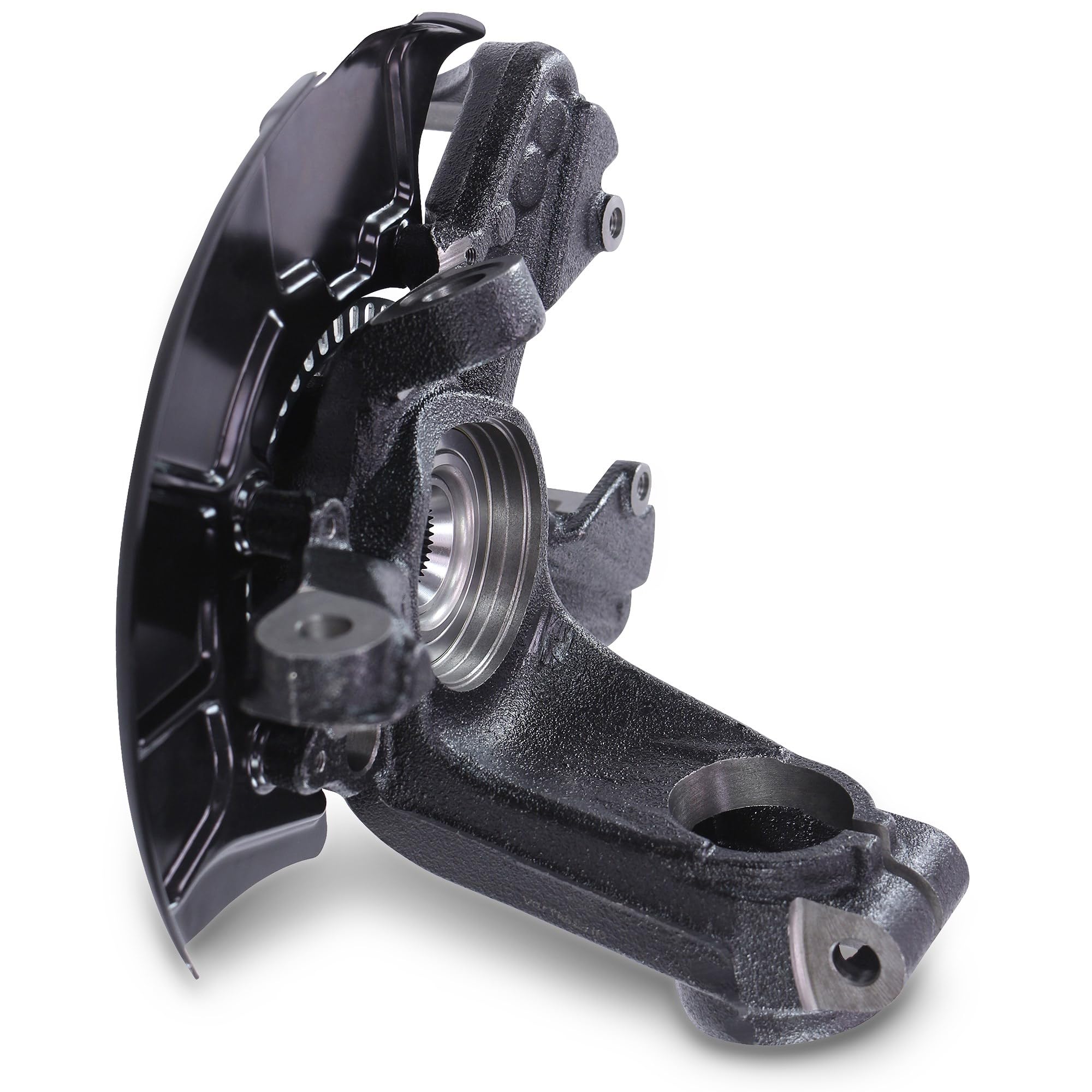 ATEC Germany FusŽe d'essieu, bo”tier de roulement de roue, moyeu de roue avec bague ABS, roulement de roue, plaque de recouvrement Compatible avec A UDI A3, SKODA OCTAVIA, VW BORA, GOLF 4