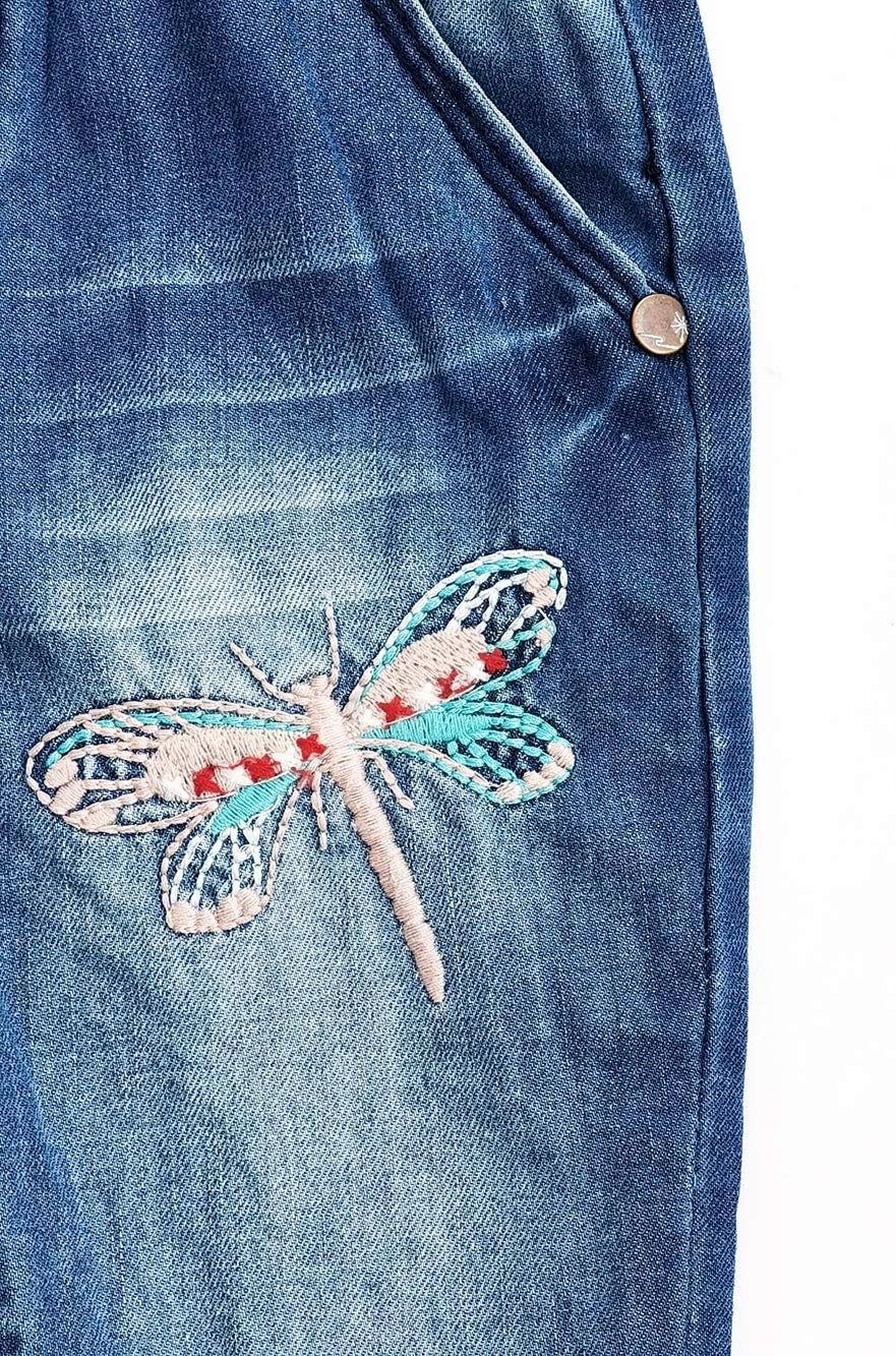 KIDSCOOL SPACE Baby Denim Overall,Toddler Little Soft Cute Jean Jumper - Image 4