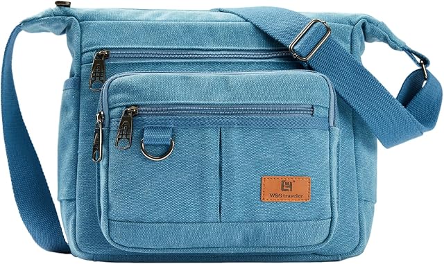 Sac de Messagerie Crossbody Rfid avec supports de bouteille d'eau, 13 sac à épaule pour ordinateur portable de pouce, Sling Satchel Purse w/Built-in