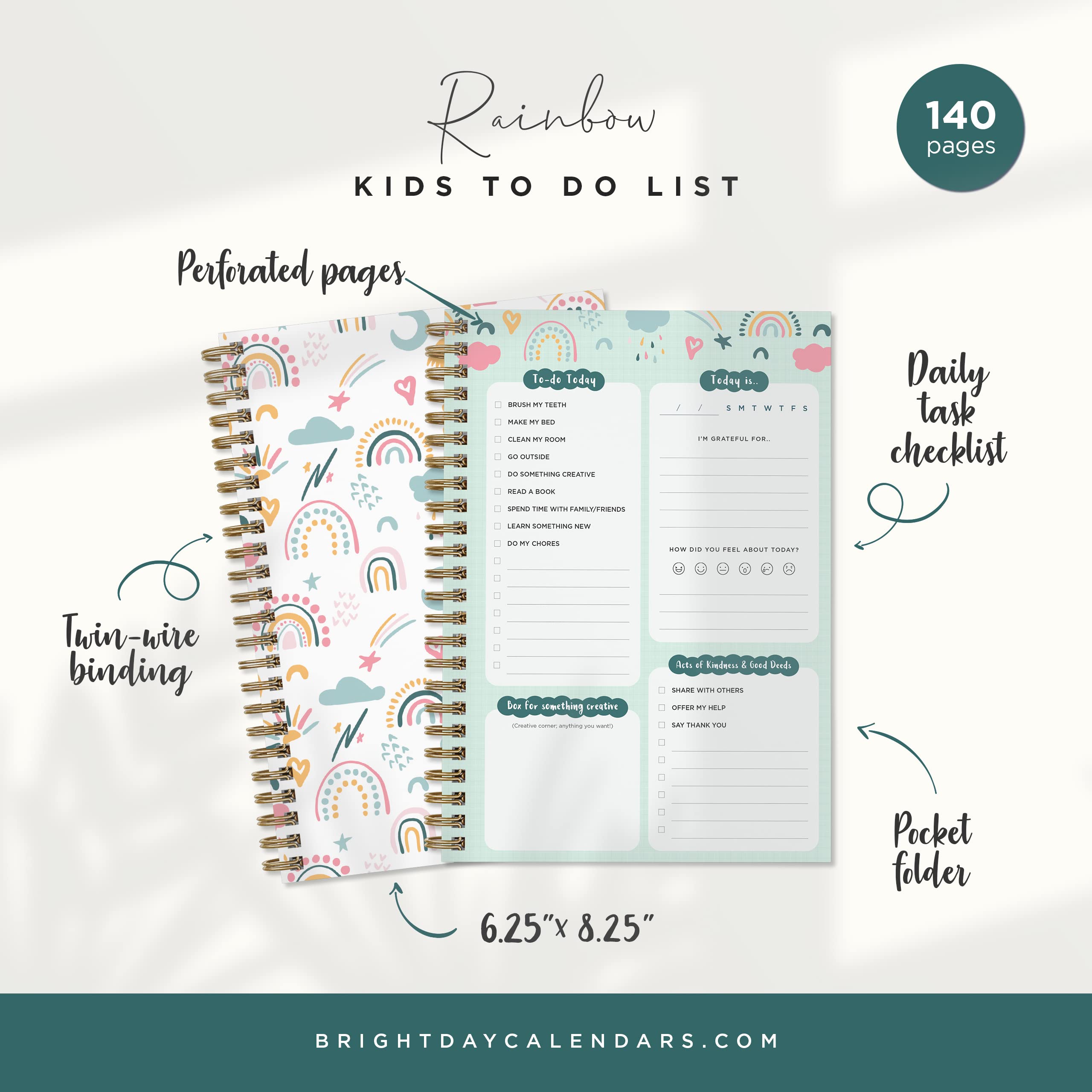 Kids to Do List Daily Task Checklist Chore Planner - Time