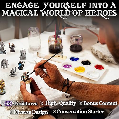 Miniatura 7 de Wildspire - Miniaturas de fantasía y Bookish Dragon para DND, monstruos de 1.1- 1.26 pulgadas a granel, figuras de iniciación de Pathfinder y