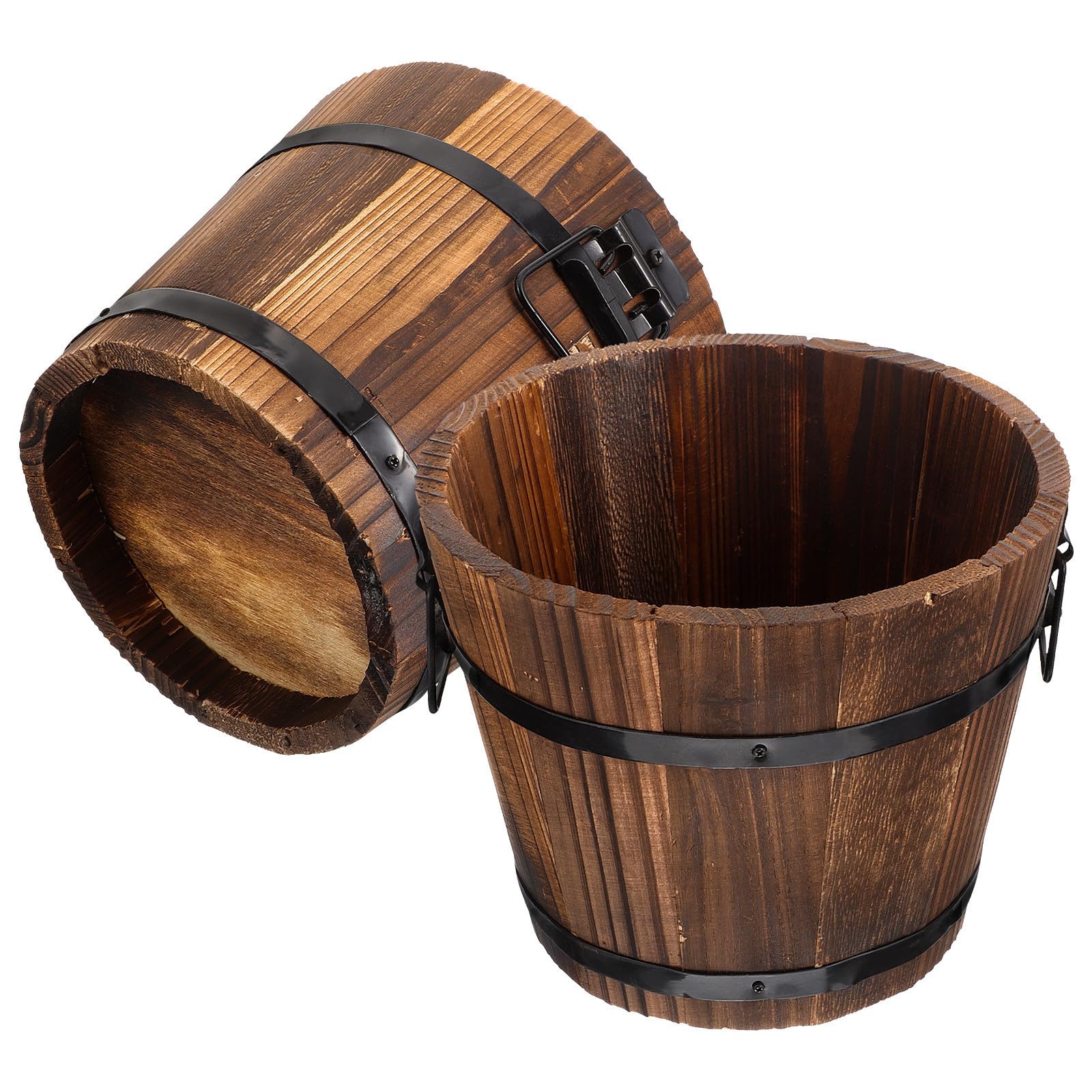 Style simple et élégant pour ces pots de fleurs en bois vintage Alipis