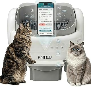 Smart Automatic Self-Cleaning Litter Box for Multi-Cat Homes: APP Control, Advanced Radar & Weight Safety System, Child Lock, Strong Sifter, and Effective Odor Control.