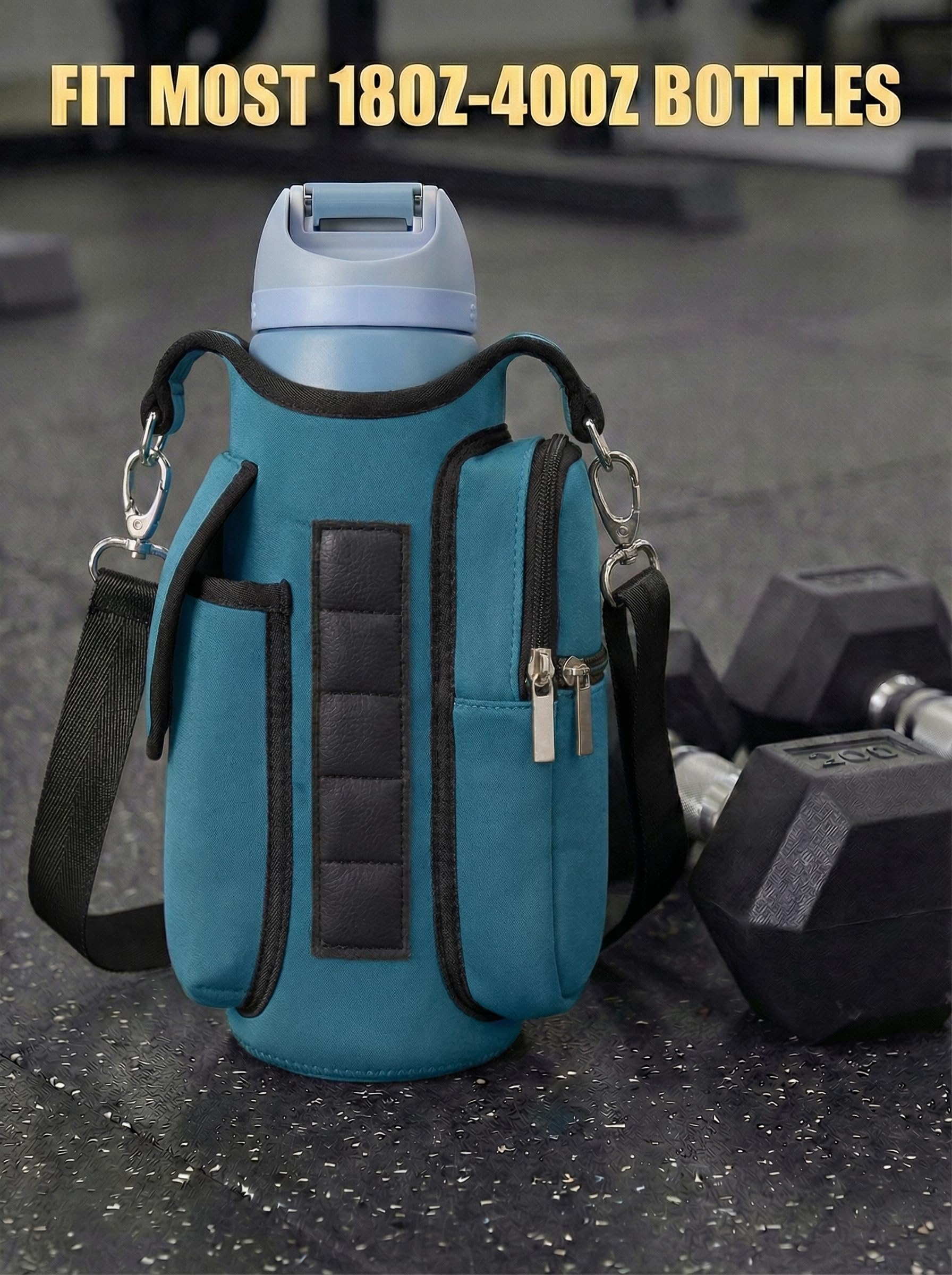 AUPET Magnetischer Turnbeutel für Damen und Herren, kleiner Turnbeutelorganizer, Crossbody-Magnete, Wasserflaschenhalter, passend für 530 - 1134 ml Owala Yeti Hydro Flask, Workout-Tasche für Handy