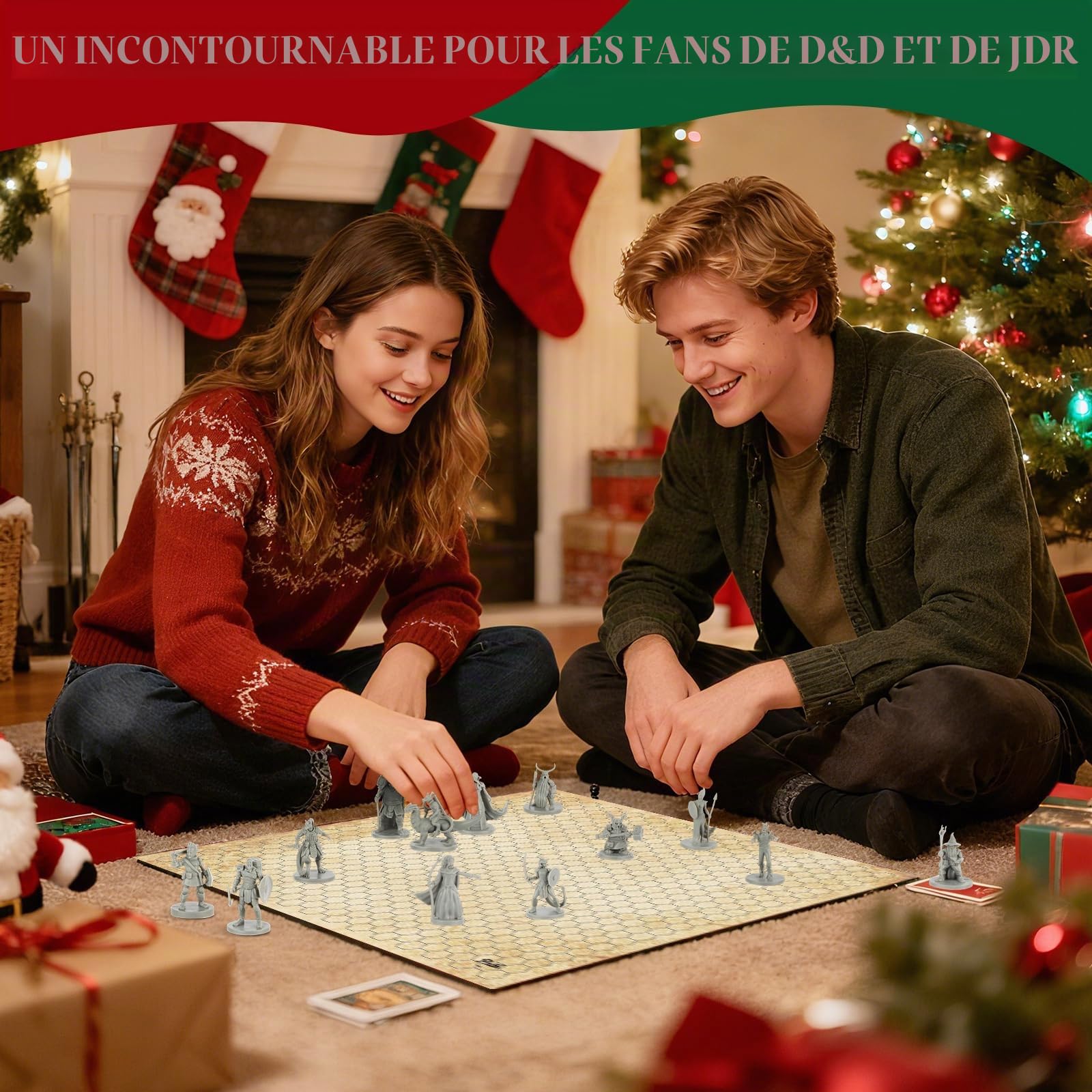Calendrier de l'Avent de table fantastique de 24 jours - 24 figurines RPG non peintes de 28 à 32 mm - Figurines en PVC pour jeux de rôle, escarmouche et jeux de société - Cadeau de vacances pour les