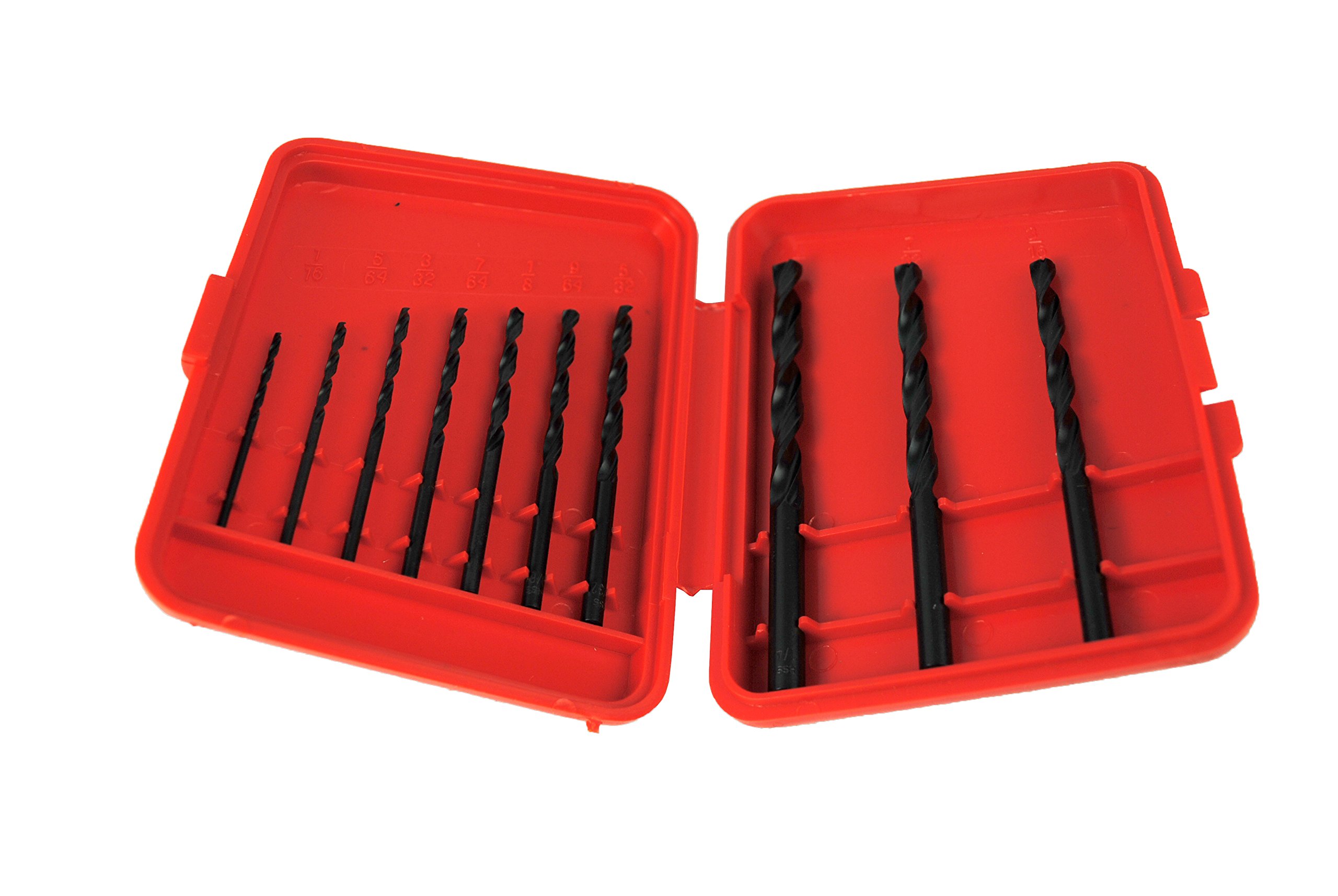 Austrian Made 10 Piece HSS, Woodwork, Metalwork Drill Bit Set Imperial 1/16-3/16. (X1088) Free UK Postage