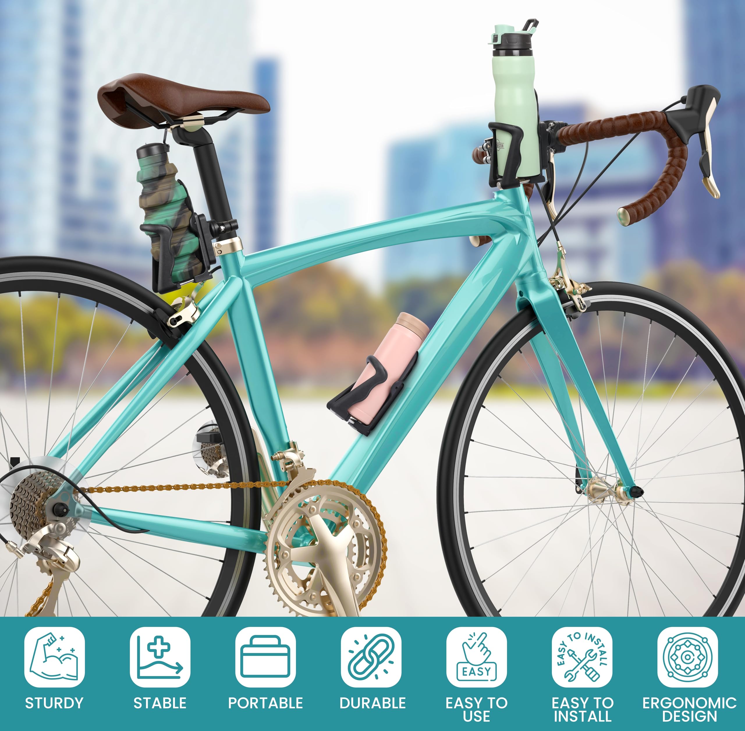 Accesorios Bicicleta Montaña Belle Vous Soporte Portabidon Para