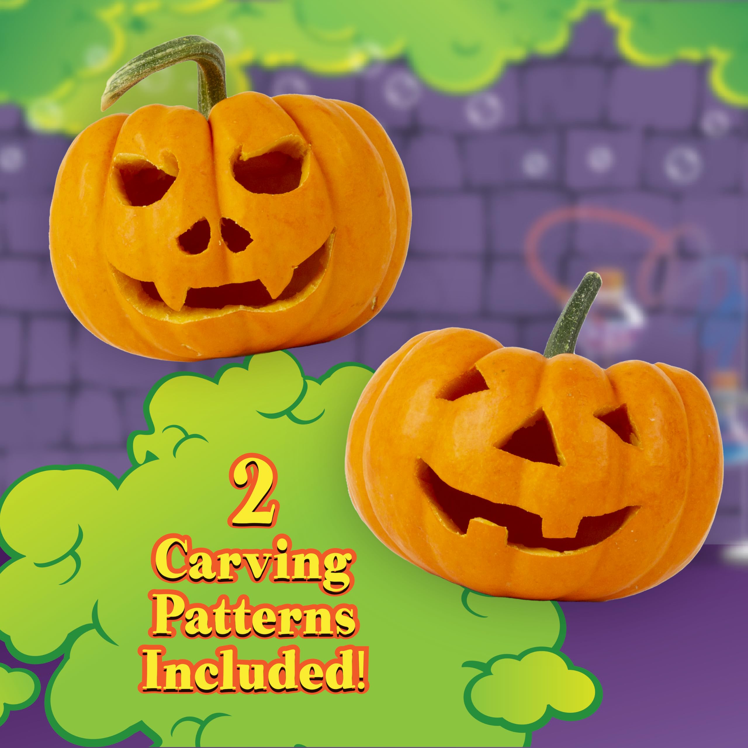 Pumpkin Masters Haunted Lab Lil' Oozing Mini Pumpkin Science Kit, 3 pacchetti Oozing inclusi, con vassoio facile da pulire