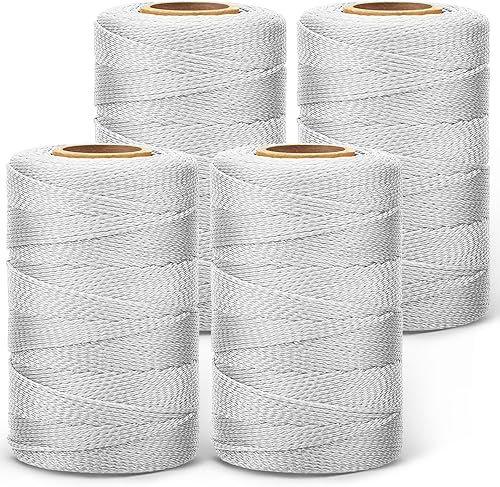 Miniatura 14 de Amylove Cuerda de 4 rollos de cuerda de nailon trenzado, diseño de señuelo, líneas trenzadas de mampostería para trabajos de mampostería, proyectos